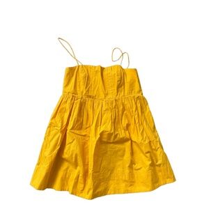 Anthropologie Yellow Smocked Camisole Top